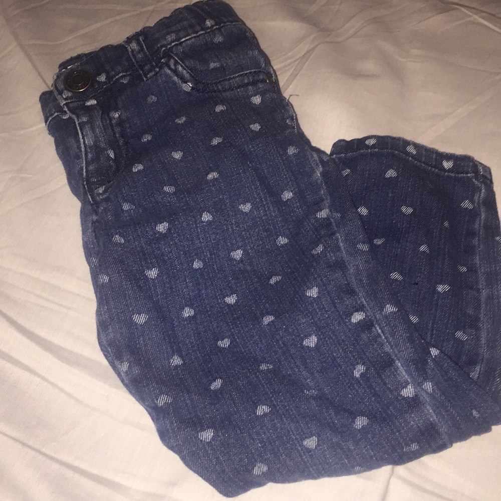 Girls Skinny fit jeans size 4t with hearts